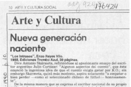 Nueva generación naciente  [artículo] Mario Tomás Schilling F.