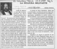 La dulzura militante  [artículo] Adriano Améstica.