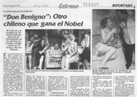 "Don Benigno", otro chileno que gana el Nobel  [artículo].