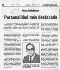 Personalidad más destacada  [artículo].
