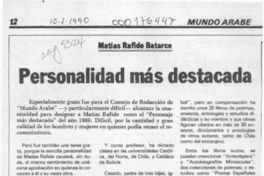 Personalidad más destacada  [artículo].