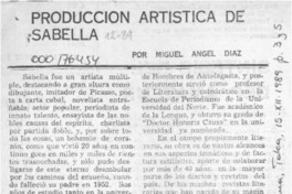 Producción artística de Sabella  [artículo] Miguel Angel Díaz.
