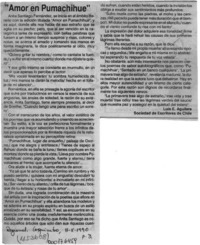 "Amor en Pumachihue"  [artículo] Luis E. Aguilera.