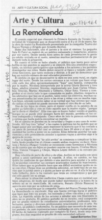 La remolienda  [artículo] Isabel Barrientos Díaz.