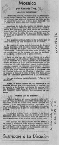 Mosaico  [artículo] Abelardo Troy.