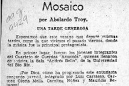 Mosaico  [artículo] Abelardo Troy.