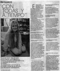 "Con todas y a tiempo"