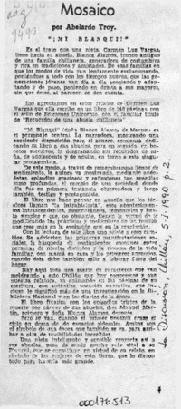 Mosaico  [artículo] Abelardo Troy.