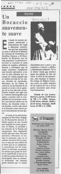 Un Bocaccio suavemente suave  [artículo].