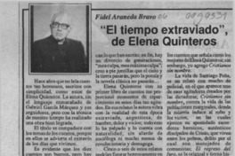 "El tiempo extraviado", de Elena Quinteros  [artículo] Fidel Araneda Bravo.