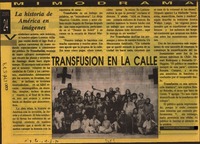 Transfusión en la calle  [artículo] Rodrigo Fernández.