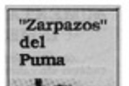 "Zarpazos" del puma