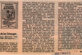 La realización de los cónyuges  [artículo] Raúl Silva V.