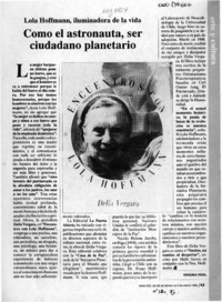 Como el astronauta, ser ciudadano planetario  [artículo] Virginia Vidal