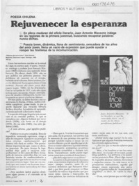 Rejuvenecer la esperanza  [artículo] R. L. F.