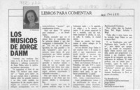 Los músicos de Jorge Dahm  [artículo] M. Teresa Herreros.