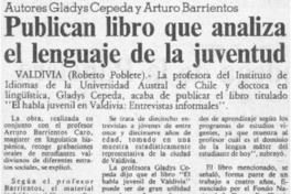 Publican libro que analiza el lenguaje de la juventud