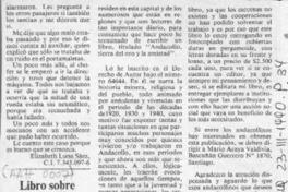 Libro sobre Andacollo