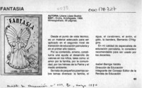 Fantasía  [artículo] Isabel Barriga Valdés.