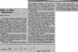 Sobre el libro "Altamirano"  [artículo] Juan Durán.