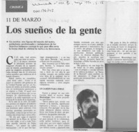 Los Sueños de la gente  [artículo].