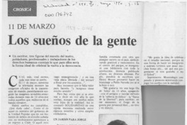 Los Sueños de la gente  [artículo].