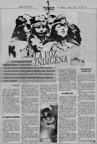 La voz indígena  [artículo] Carlos Ruiz-Tagle.