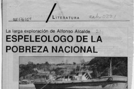 Espeleólogo de la pobreza nacional  [artículo] J. M. V.