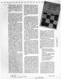 Geografía agrícola de Chile  [artículo] José Garrido Rojas.