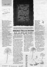 Enigmas tras el rostro mapuche  [artículo].