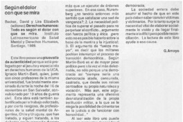 Según el dolor con que se mira