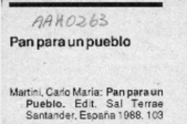 Pan para un pueblo  [artículo] José Correa.