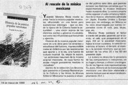 Al rescate de la música mexicana  [artículo] O. C.