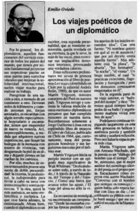 Los viajes poéticos de un diplomático