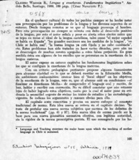 Lengua y enseñanza, fundamentos lingüísticos  [artículo] César Navarrete P.