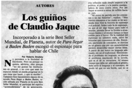 Los guiños de Claudio Jaque