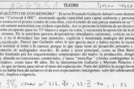 "El aparatito de Don Benigno"  [artículo] Pedro Labra.