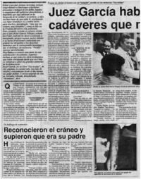 Juez García habla de los cadáveres que no flotaban