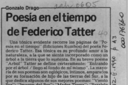 Poesía en el tiempo de Federico Tatter  [artículo].
