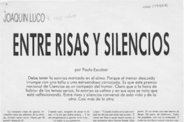 Entre risas y silencios  [artículo] Paula Escobar.