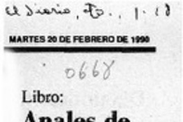 Anales de la facultad de Teología  [artículo].