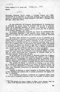 Privatización de la educación  [artículo] Raúl Salas Silva.