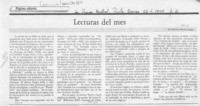 Lecturas del mes  [artículo] Marino Muñoz Lagos.
