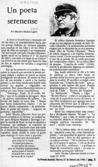 Un poeta serenense  [artículo] Marino Muñoz Lagos.