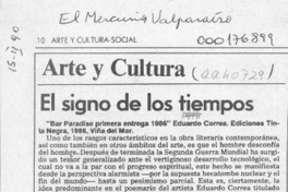 El signo de los tiempos  [artículo] Mario Tomás Schilling F.