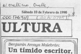 Un tímido escritor, un talento especial  [artículo] Javier Balmaceda.