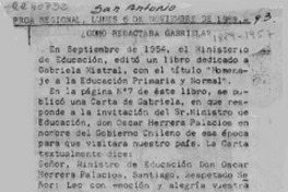 Cómo redactaba Gabriela?  [artículo] Rodolfo Núñez Durán.