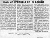 Con un cronopio en el bolsillo  [artículo] Aristóteles España.