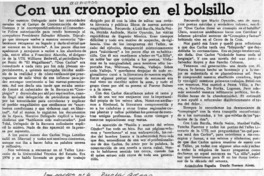 Con un cronopio en el bolsillo  [artículo] Aristóteles España.