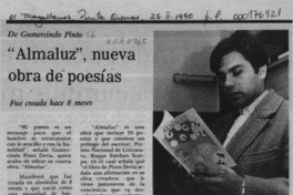 "Almaluz", nueva obra de poesías  [artículo].